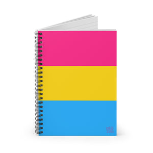 Pansexual Pride Flag | Spiral Notebook | Ruled Line | Blue Yellow Pink