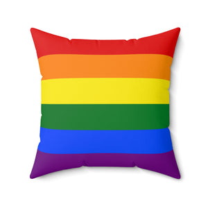 Gay Pride Flag (1979) | Square Throw Pillow | Rainbow
