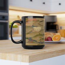 Load image into Gallery viewer, Water Lilies | Ceramic Mug | 15oz | Black | Green
