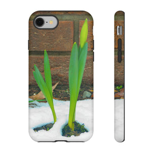 iPhone Samsung Galaxy Google Pixel Tough Phone Case | Daffodil Narcissus | Spring Yellow Green