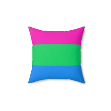 Load image into Gallery viewer, Throw Pillow | Polysexual Pride Flag | Pink Green Blue
