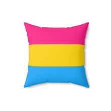 Load image into Gallery viewer, Pansexual Pride Flag | Square Throw Pillow | Blue Yellow Pink
