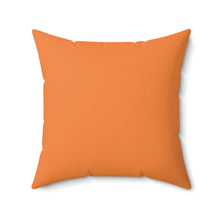 Load image into Gallery viewer, Pansy Viola Flower Lavender | Square Throw Pillow | Orange Cream

