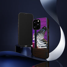 Load image into Gallery viewer, iPhone Samsung Galaxy Google Pixel Tough Phone Case | Zebra | Purple
