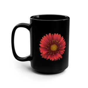 Blanket Flower Gaillardia Red | Ceramic Mug | 15oz | Black