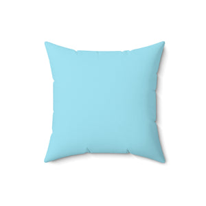 Metz & Matteo Dragonfly Logo | Square Throw Pillow | Sky Blue