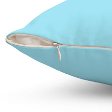 Load image into Gallery viewer, Throw Pillow | Metz &amp; Matteo Dragonfly Logo | Sky Blue
