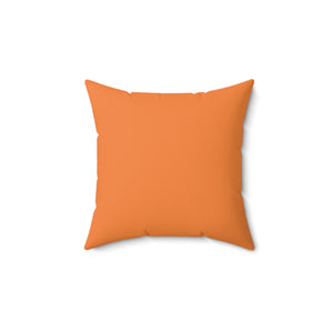Throw Pillow | Pansy Viola Flower Lavender | Orange Cream