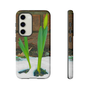 iPhone Samsung Galaxy Google Pixel Tough Phone Case | Daffodil Narcissus | Spring Yellow Green