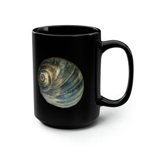 Load image into Gallery viewer, Moon Snail Shell Blue | Ceramic Mug | 15oz | Black
