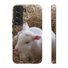 Load image into Gallery viewer, iPhone Samsung Galaxy Google Pixel Tough Phone Case | Lamb | White Straw
