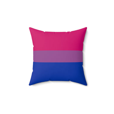 Throw Pillow | Bisexual Pride Flag | Magenta Lavender Royal Blue | 14x14