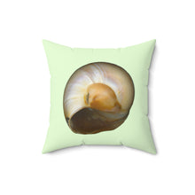 Load image into Gallery viewer, Throw Pillow | Moon Snail Shell Shark&#39;s Eye | Sea Glass | Back | 16x16 Oceancore Seacore Naturecore
