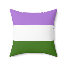 Load image into Gallery viewer, Throw Pillow | Genderqueer Pride Flag | Lavender White Green | 20x20
