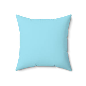Throw Pillow | Metz & Matteo Dragonfly Logo | Sky Blue