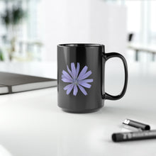 Load image into Gallery viewer, Chicory Flower Blue | Ceramic Mug | 15oz | Black
