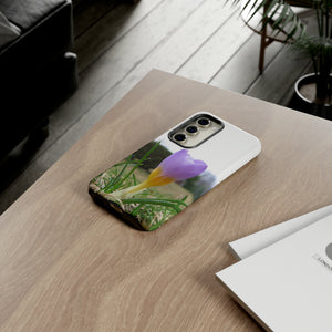 iPhone Samsung Galaxy Google Pixel Tough Phone Case | Crocus | Purple