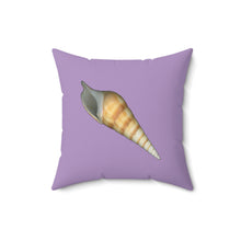 Load image into Gallery viewer, Throw Pillow | Turrid Shell Tan | Lavender | Front | 16x16 Oceancore Seacore Naturecore
