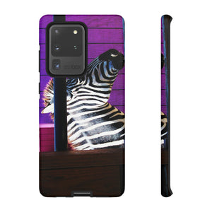 iPhone Samsung Galaxy Google Pixel Tough Phone Case | Zebra | Purple