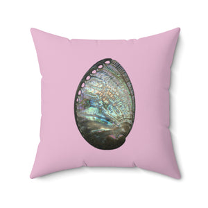 Abalone Shell | Square Throw Pillow | Orchid Pink