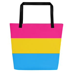 Tote Bag | Pansexual Pride Flag | Large | Blue Yellow Pink