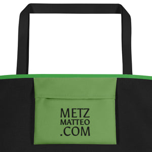 Tote Bag | Aromantic Pride Flag | Large | Green White Grey Black