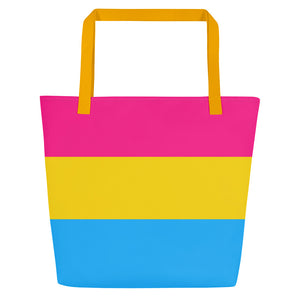Pansexual Pride Flag | Tote Bag | Large | Blue Yellow Pink