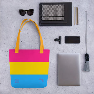 Pansexual Pride Flag | Tote Bag | Small | Blue Yellow Pink