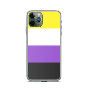 iPhone Case | Nonbinary Pride Flag | Yellow White Purple Black