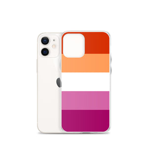 iPhone Case | Lesbian Pride Flag 5 Stripes | Orange White Pink