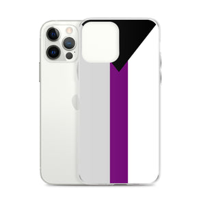 iPhone Case | Demisexual Pride Flag | Black Grey White Purple
