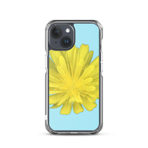 iPhone Case | Hawkweed Flower Yellow | Sky Blue Background