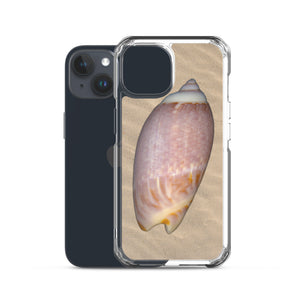 iPhone Case | Olive Snail Shell Brown Dorsal | Sand Background