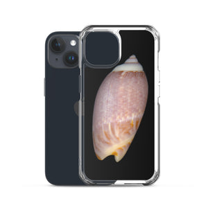 iPhone Case | Olive Snail Shell Brown Dorsal | Black Background