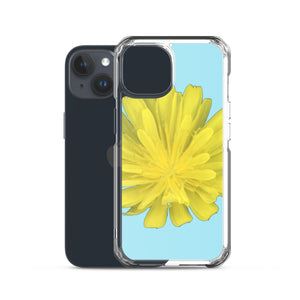 iPhone Case | Hawkweed Flower Yellow | Sky Blue Background