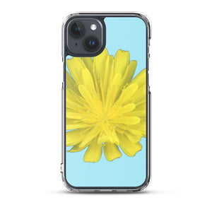 iPhone Case | Hawkweed Flower Yellow | Sky Blue Background