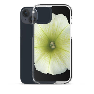 iPhone Case | Petunia Flower Yellow-Green | Black Background