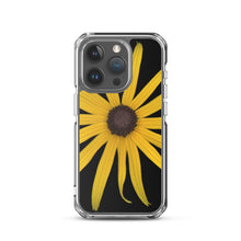 Load image into Gallery viewer, iPhone Case | Black-eyed Susan Rudbeckia Flower Yellow | Black Background
