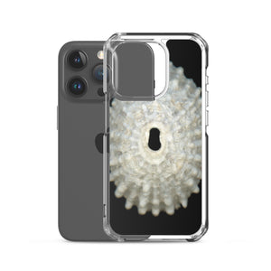 iPhone Case | Keyhole Limpet Shell White Exterior | Black Background