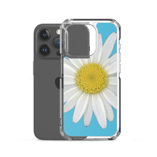 Load image into Gallery viewer, iPhone Case | Shasta Daisy Flower White | Pool Blue Background
