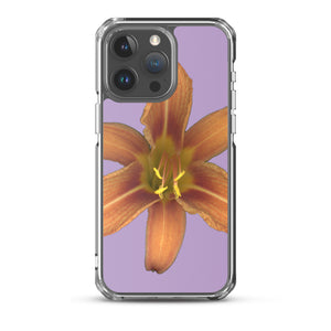 iPhone Case | Orange Daylily Flower | Lavender Background