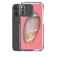 Load image into Gallery viewer, iPhone Case | Olive Snail Shell Brown Dorsal | Salmon Background
