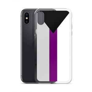 iPhone Case | Demisexual Pride Flag | Black Grey White Purple