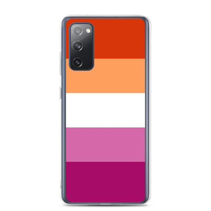 Samsung Case | Lesbian Pride Flag 5 Stripes | Orange White Pink