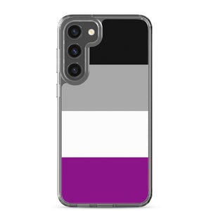 Samsung Case | Asexual Pride Flag | Black Grey White Purple
