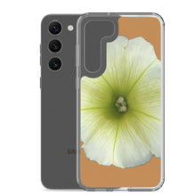 Load image into Gallery viewer, Samsung Phone Case | Petunia Flower Yellow-Green | Camel Brown Background
