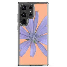 Load image into Gallery viewer, Samsung Phone Case | Chicory Flower Blue | Peach Background
