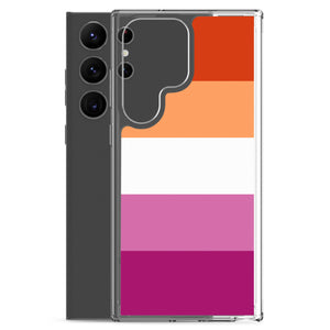 Samsung Case | Lesbian Pride Flag 5 Stripes | Orange White Pink