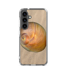 Load image into Gallery viewer, Samsung Phone Case | Moon Snail Shell Shark&#39;s Eye Apical | Sand Background
