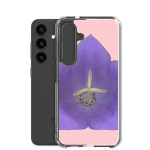 Samsung Phone Case | Balloon Flower Blue | Pink Background
